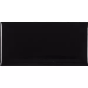 Carreaux Metro Noir Brillant Wall Tile