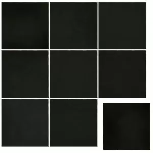 Ceramique Façon Zellige Vrac Noir Wall Tile