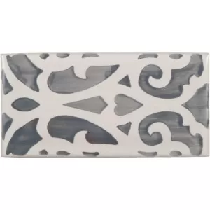 Decor Fait Main Arabesque Gris Wall Tile