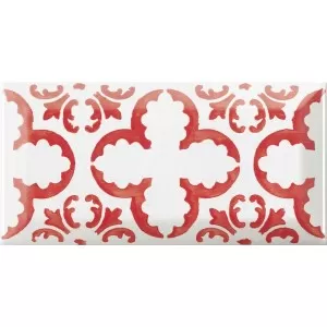 Decor Fait Main Fleur Rouge Wall Tile