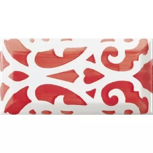Decor Fait Main Arabesque Rouge Wall Tile