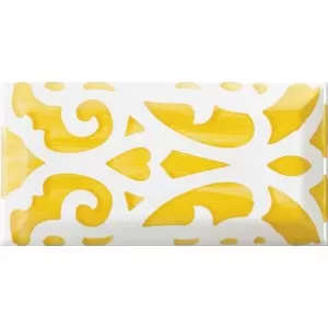 Decor Fait Main Arabesque Jaune Wall Tile