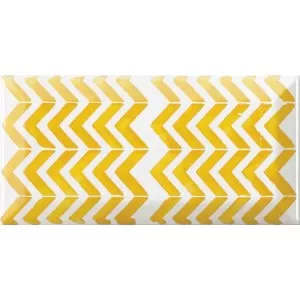 Decor Fait Main Zig Zag Jaune Wall Tile