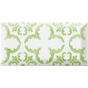 Decor Fait Main Fleur Vert Wall Tile