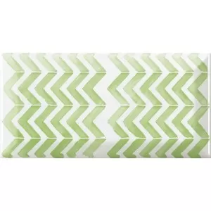 Decor Fait Main Zig Zag Vert Wall Tile