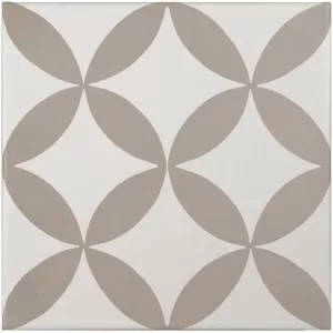 Ceramique Decor Moderne Blanc Casse/Gris Clair Floor Tile