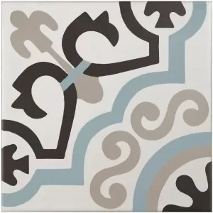 Decor Classique Gris Clair/Bleu/Blanc Casse/Ant Floor Tile