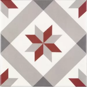 Grand Blanc/Gris Clair/Bordeau/Gris Fonce Floor Tile