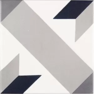 Decor Classique Blanc/Gris Clair/Ant/Gris Fonce Floor Tile