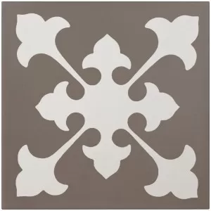 Decor Classique Blanc Casse/Taupepe Floor Tile