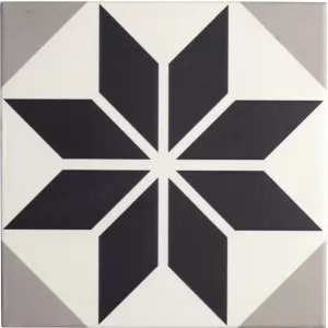 Decor Classique Losange Blanc/Ant/Gris Clair Floor Tile