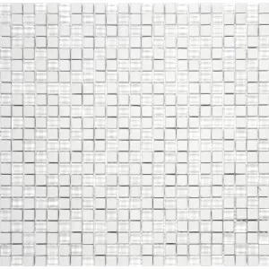Mosaique Verre Mat Brillant Blanc Floor Tile