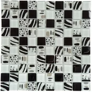 3x3 cm Patchwork Verre Carreau Ciment Gris Floor Tile