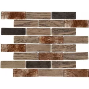 Barrettes Verre Recycle Marron Floor Tile