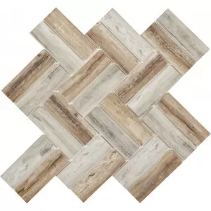 Verre Recycle Chevrons Beige Floor Tile