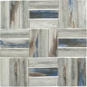 Verre Recycle Beige/Bleu Floor Tile