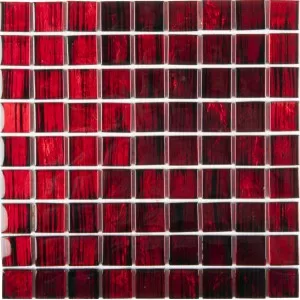 Mosaique Verre Rouge Rubis Floor Tile