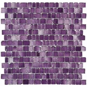 Mosaique Verre Longueur Libre Violet Floor Tile