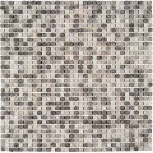 Micro Mosaique Verre Recycle Mix Gris Floor Tile