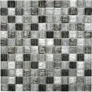 Mosaique Verre 2.3x2.3 Gris Floor Tile