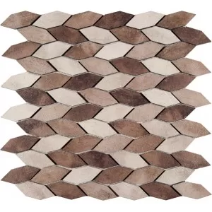 Mosaique Basalte Hex Long Marron Floor Tile
