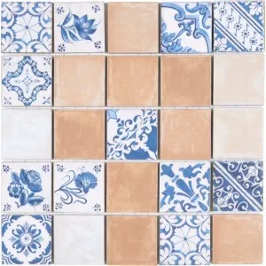 Mosaique Ceramique Mix Beige Et Delphe Floor Tile
