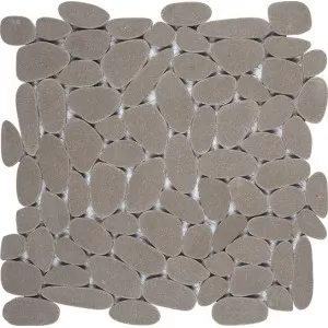 Galet Reconstitue Scie Gris Floor Tile