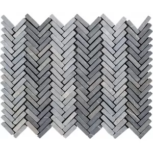Mos Petit Chevron Marbre Gris Clair Et Fonce Floor Tile