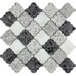 Mos Losange Mix Gris Terrazzo Floor Tile