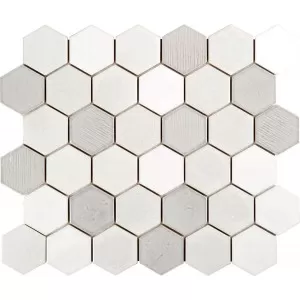 Mosaique Hexagones Ceramique Gris Floor Tile
