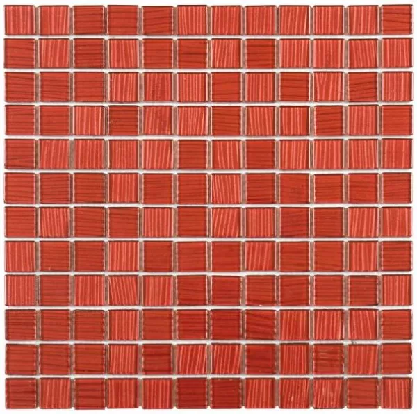 Mosaique Ondulee Rouge tile