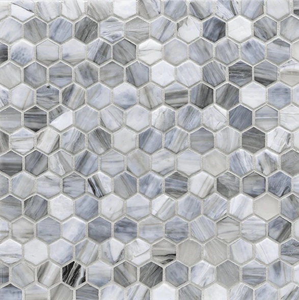 Agate Hexagon Bari Silk tile