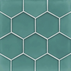 Flux Hex Java Blue Silk Wall Tile
