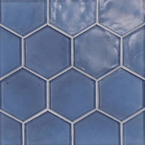 Flux Hex Aqua Blue Wall Tile