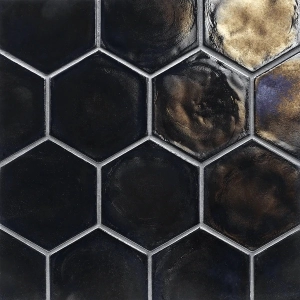 Flux Hex Midnight Black Wall Tile
