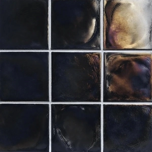 Flux Midnight Black 4x4 Wall Tile