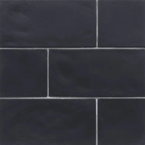 Flux Midnight Black 4x8 Silk Wall Tile