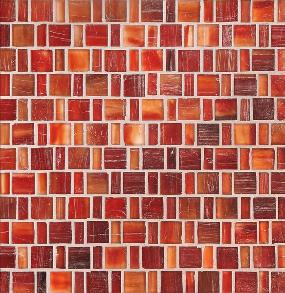 Tozen Japonaise Marrakech Red Silk - glass tile Tozen collection by ...