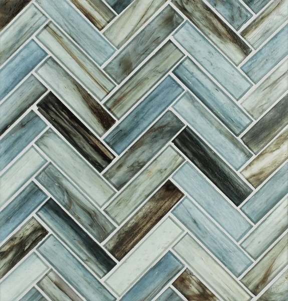 Tozen Herringbone Oxygen tile