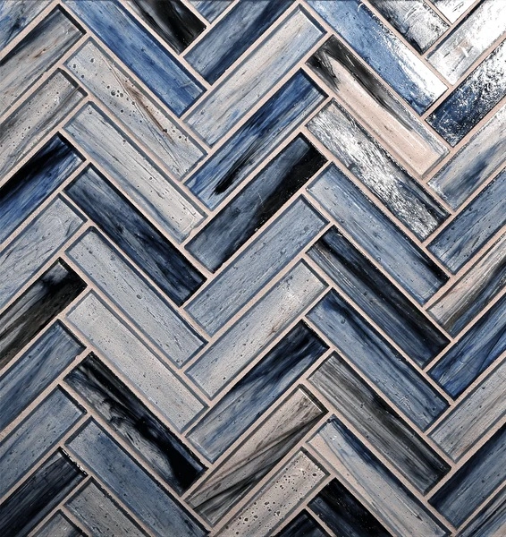 Tozen Herringbone Tanzanite tile