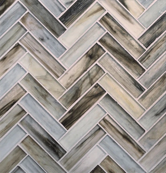 Tozen Herringbone Arsenic Silk tile