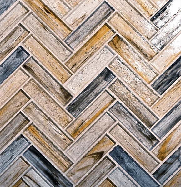 Tozen Herringbone Indium tile