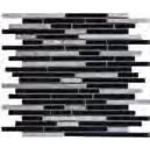 Musa rectangular negro Floor Tile