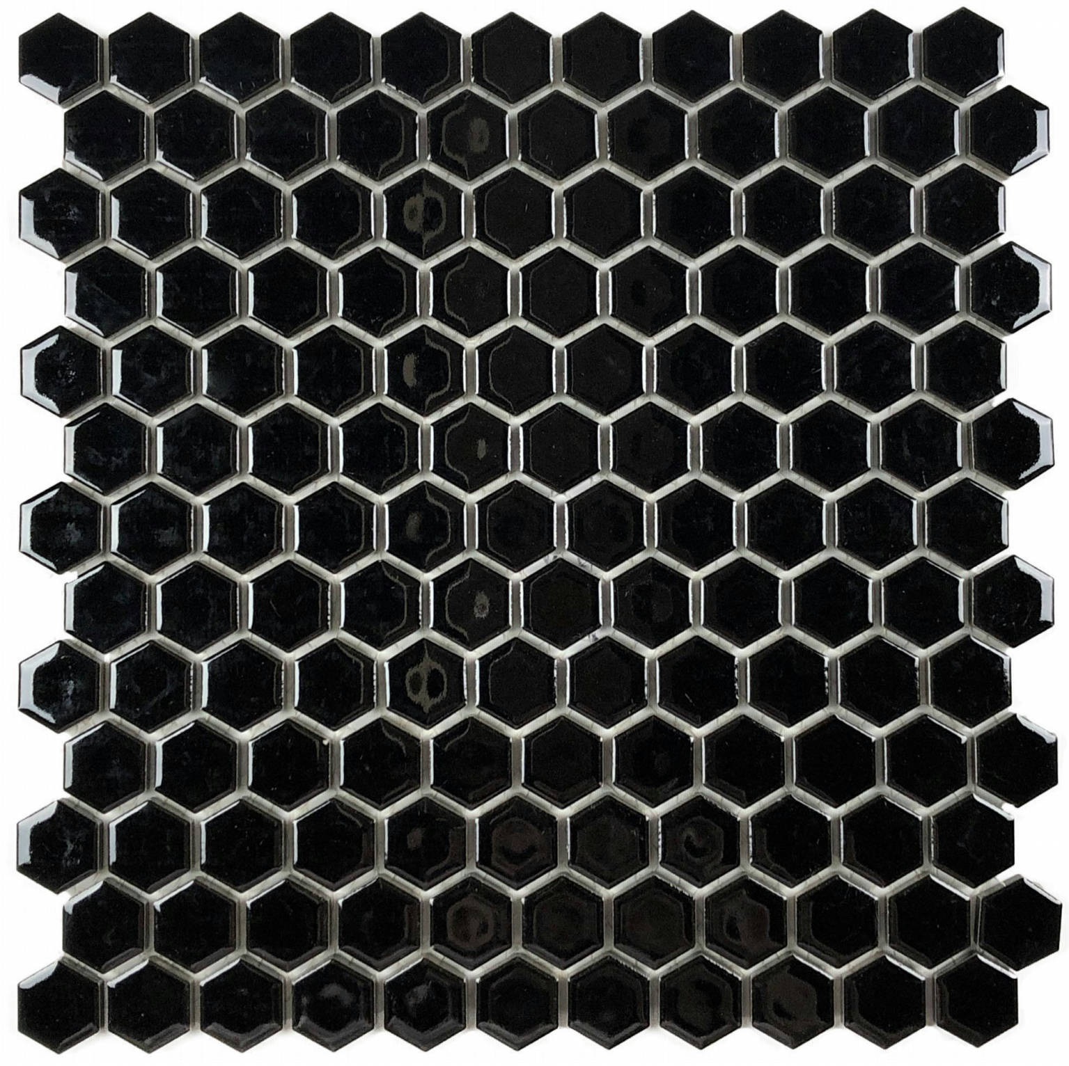 Hexagons 1” Mosaic Black - ceramic tile Mosaic collection by Adex USA ...