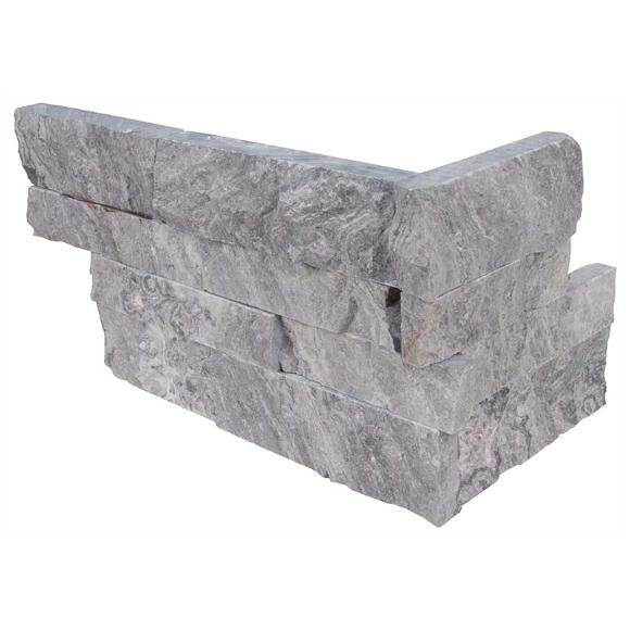 Stone Panels Splitface Glacial Grey "L" Panel Corner