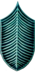Foglia Teal Blue Crackle