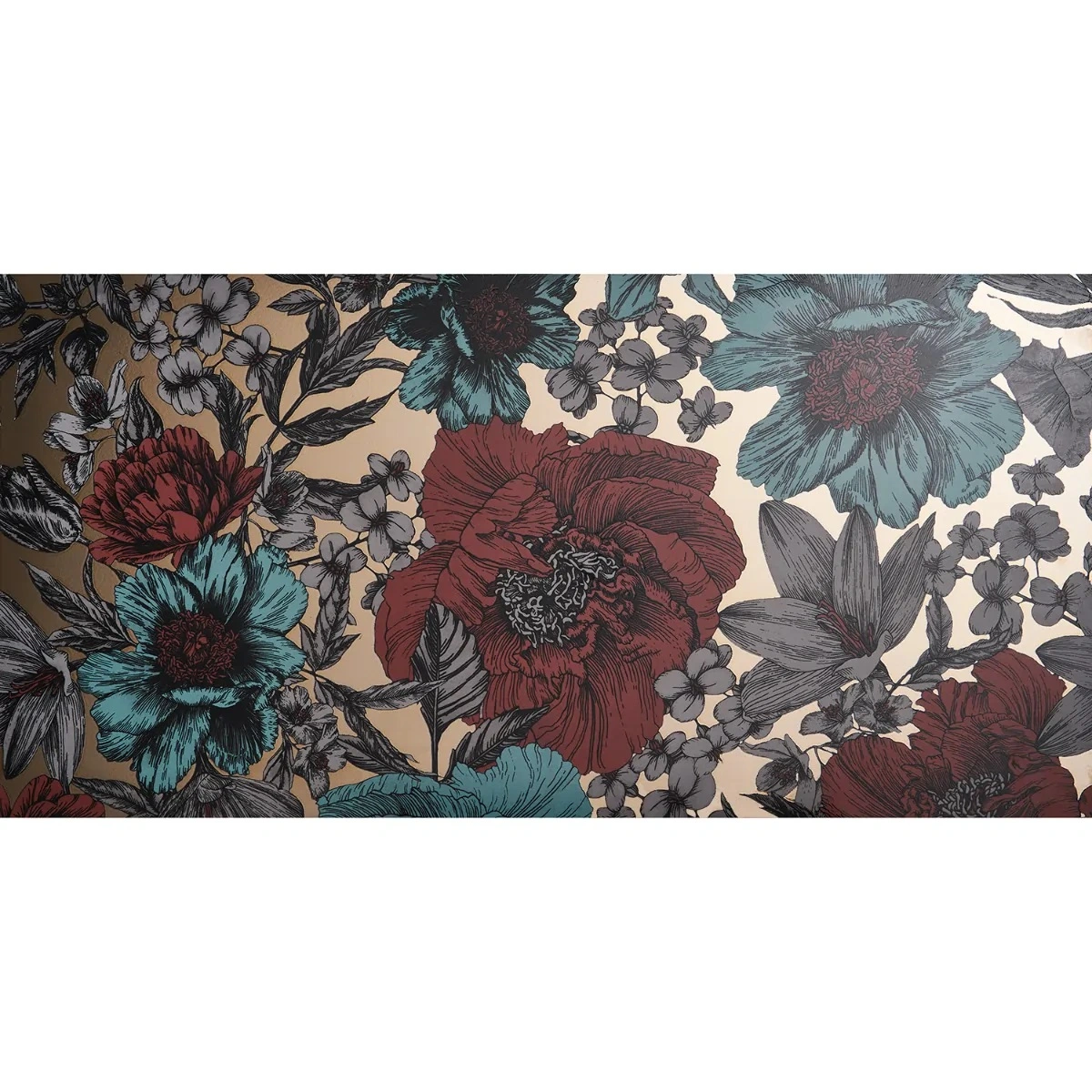 Ambrosia Garnet Red 24x48 Artisan Decor Metallic Matte Porcelain