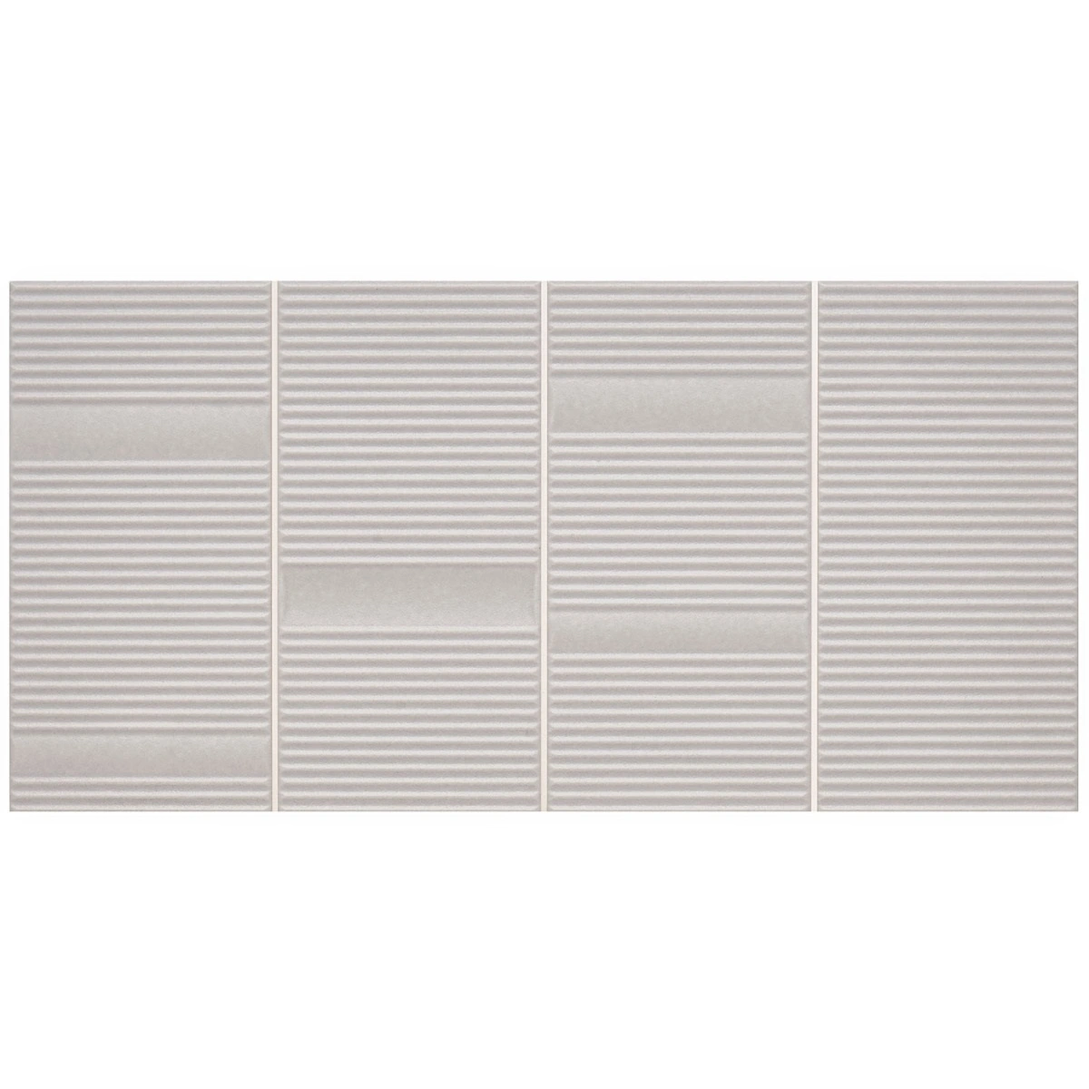 Armada Silver 8x16 Fluted 3D Matte Ceramic Wall Tile