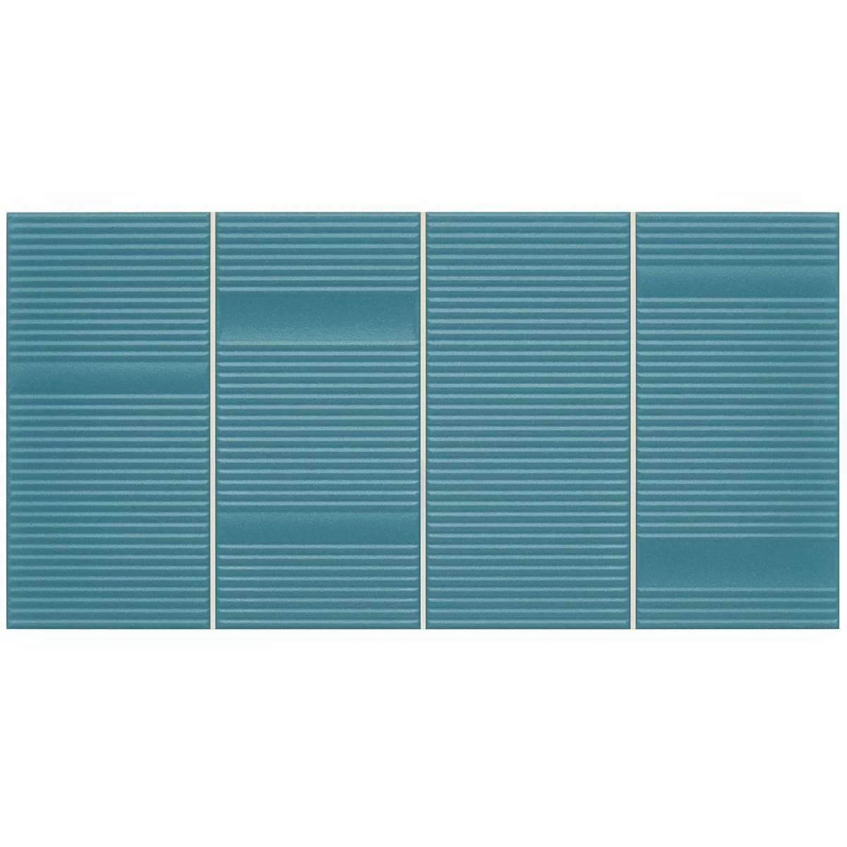 Armada Aqua Teal Green 8x16 Fluted 3D Matte Ceramic Wall Tile