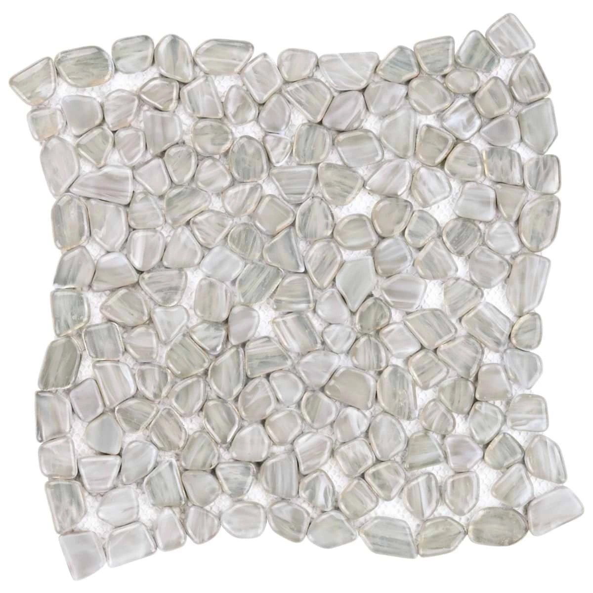 Artemis Pebble Silver Haze Polished Glass